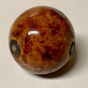 19th Century German Antique Large 1.25” Bennington Clay Boulder Marble